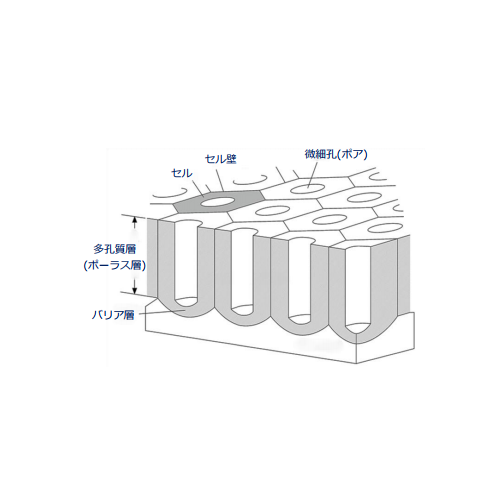 説明画像・アルマイトのポーラス